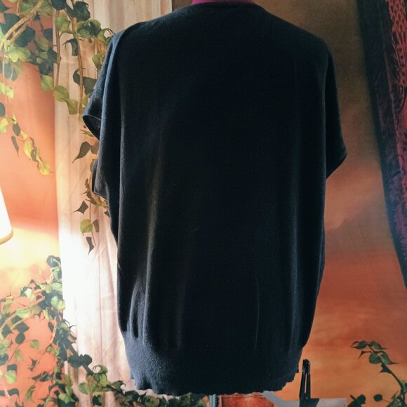 GUC: Worthington Sze 2X Black Cowl Neck Dolman Sleeve Blouse - Picture 2 of 5